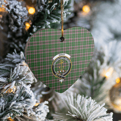 Clan Gray Hunting Tartan Crest Heart Ceramic Ornament WL85 Gray Hunting Tartan Tartan Christmas   