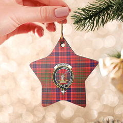 Clan Lumsden Modern Tartan Crest Star Ceramic Ornament VH87 Lumsden Modern Tartan Tartan Christmas   