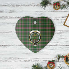 Clan Gray Hunting Tartan Crest Heart Ceramic Ornament WL85 Gray Hunting Tartan Tartan Christmas   