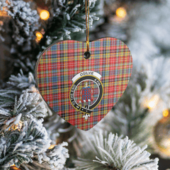 Clan Ogilvie of Airlie Ancient Tartan Crest Heart Ceramic Ornament HZ47 Ogilvie of Airlie Ancient Tartan Tartan Christmas   