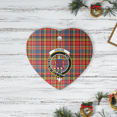 Clan Ogilvie of Airlie Ancient Tartan Crest Heart Ceramic Ornament HZ47 Ogilvie of Airlie Ancient Tartan Tartan Christmas   