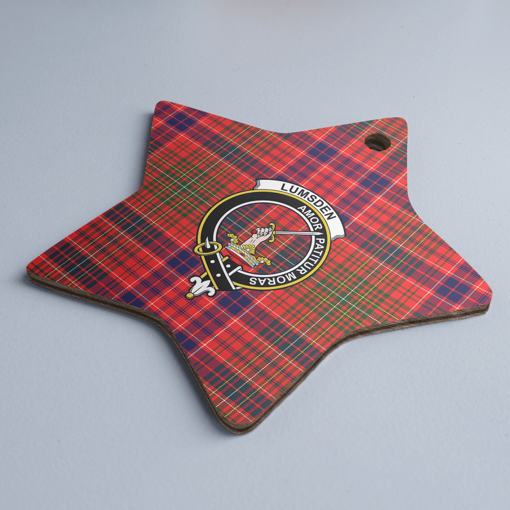 Clan Lumsden Modern Tartan Crest Star Ceramic Ornament VH87 Lumsden Modern Tartan Tartan Christmas   