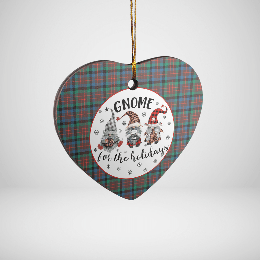 Clan MacDuff Hunting Ancient Tartan Tartan Crest Gnome Heart Ceramic Ornament UQ72 MacDuff Hunting Ancient Tartan Tartan Christmas   