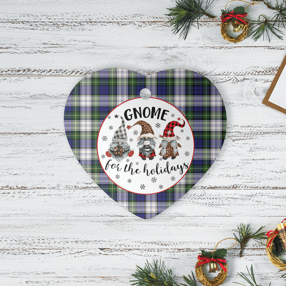 Clan Gordon Dress Modern Tartan Tartan Crest Gnome Heart Ceramic Ornament PU29 Gordon Dress Modern Tartan Tartan Christmas   