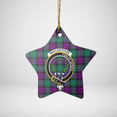 Clan MacArthur – Milton Tartan Crest Star Ceramic Ornament NC77 MacArthur – Milton Tartan Tartan Christmas   