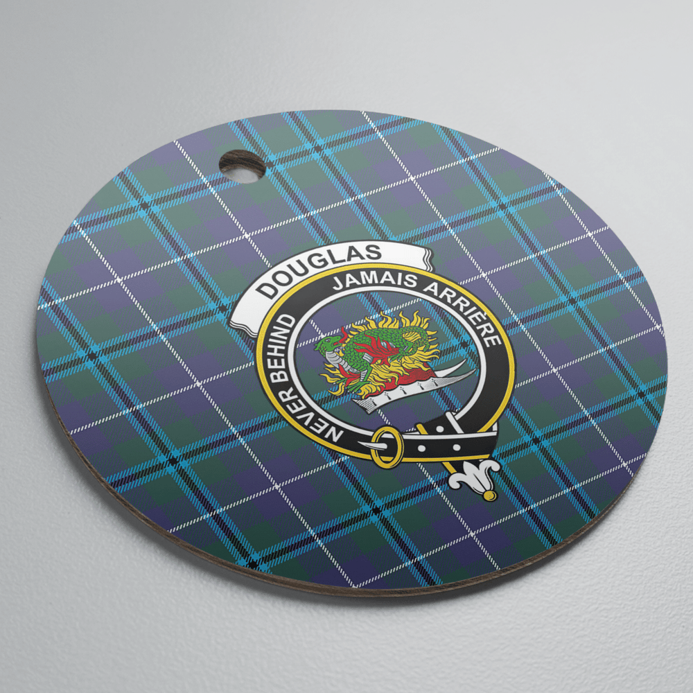 Clan Douglas Modern Tartan Crest Round Ceramic Ornament NE92 Douglas Modern Tartan Tartan Christmas   