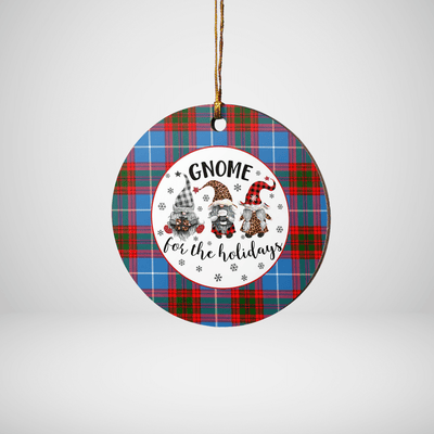 Clan Crichton District Tartan Tartan Crest Gnome Round Ceramic Ornament