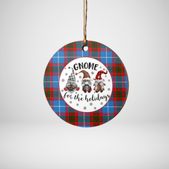 Clan Crichton District Tartan Tartan Crest Gnome Round Ceramic Ornament KN31 Crichton District Tartan Tartan Christmas   