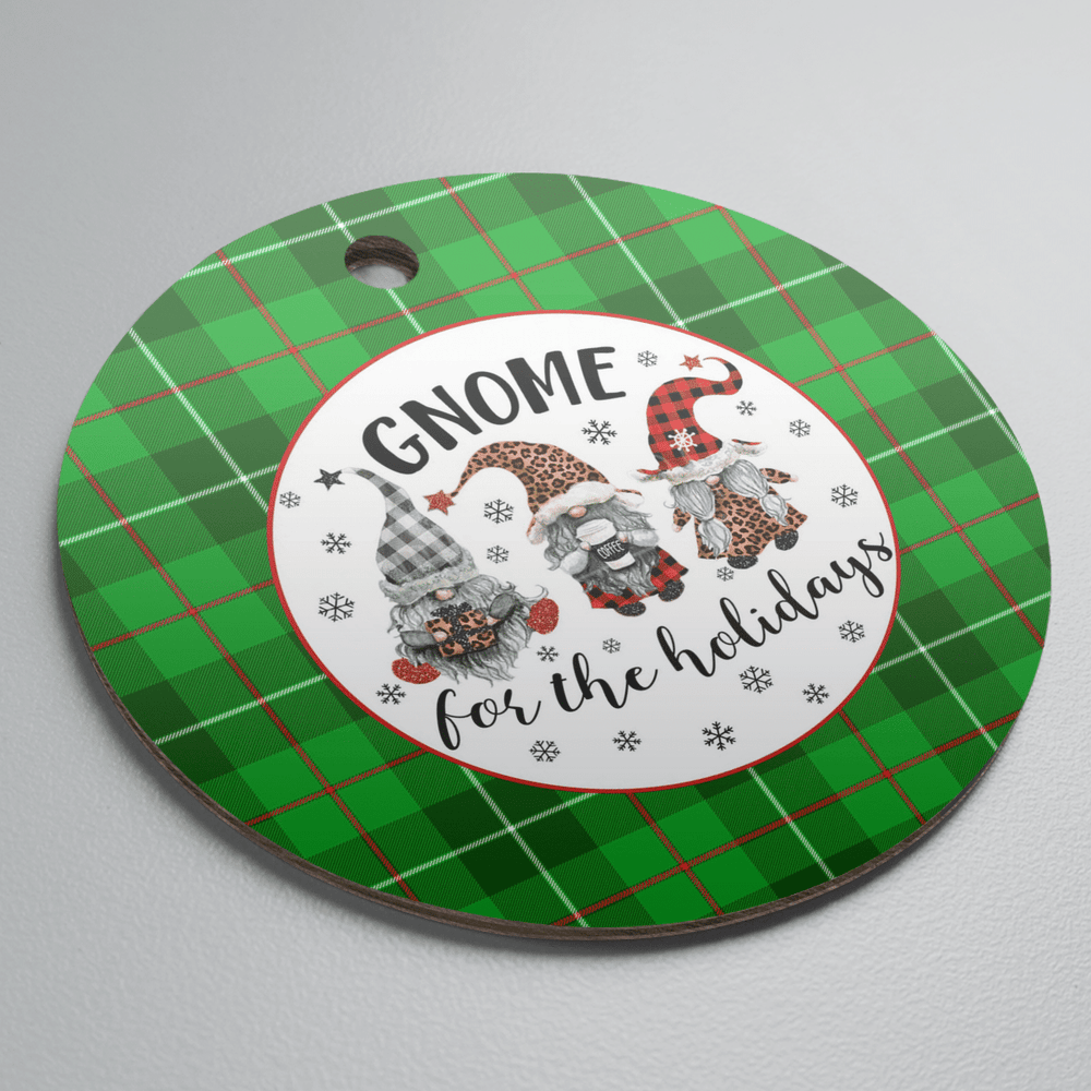 Clan Galloway District Tartan Tartan Crest Gnome Round Ceramic Ornament DA70 Galloway District Tartan Tartan Christmas   