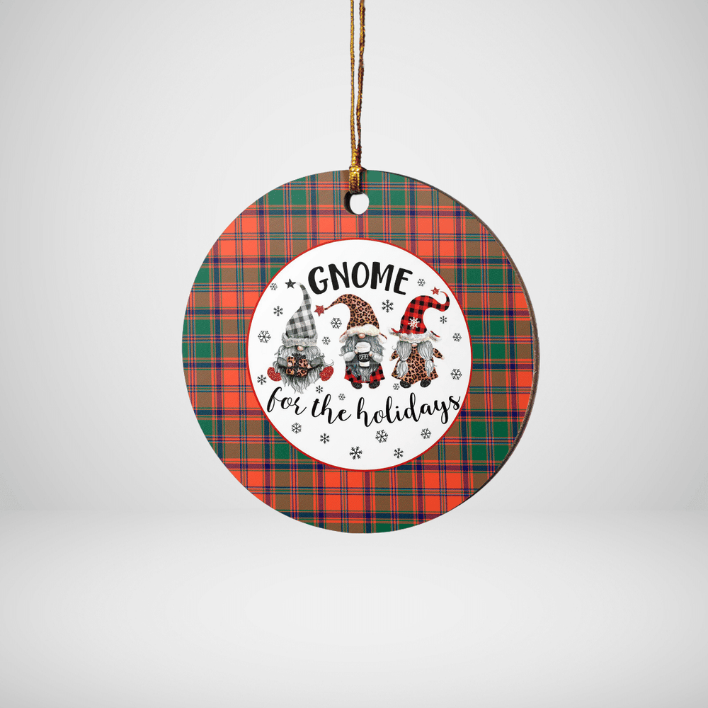Clan Stewart of Appin Ancient Tartan Tartan Crest Gnome Round Ceramic Ornament AZ44 Stewart of Appin Ancient Tartan Tartan Christmas   