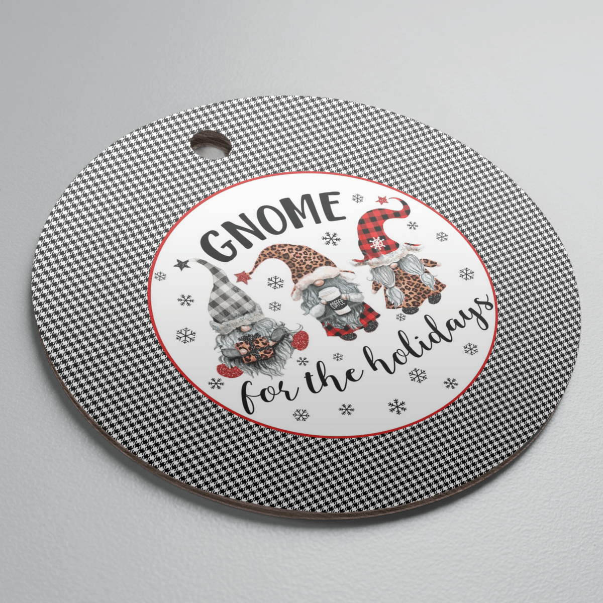 Clan Shepherd Tartan Tartan Crest Gnome Round Ceramic Ornament RI73 Shepherd Tartan Tartan Christmas   
