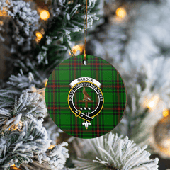 Clan Orrock (Fife) Tartan Crest Round Ceramic Ornament HX36 Orrock (Fife) Tartan Tartan Christmas   