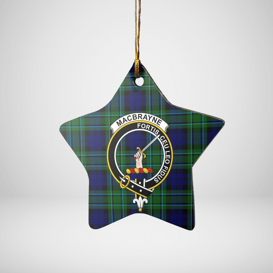 Clan MacCallum Modern Tartan Crest Star Ceramic Ornament DA61 MacCallum Modern Tartan Tartan Christmas   