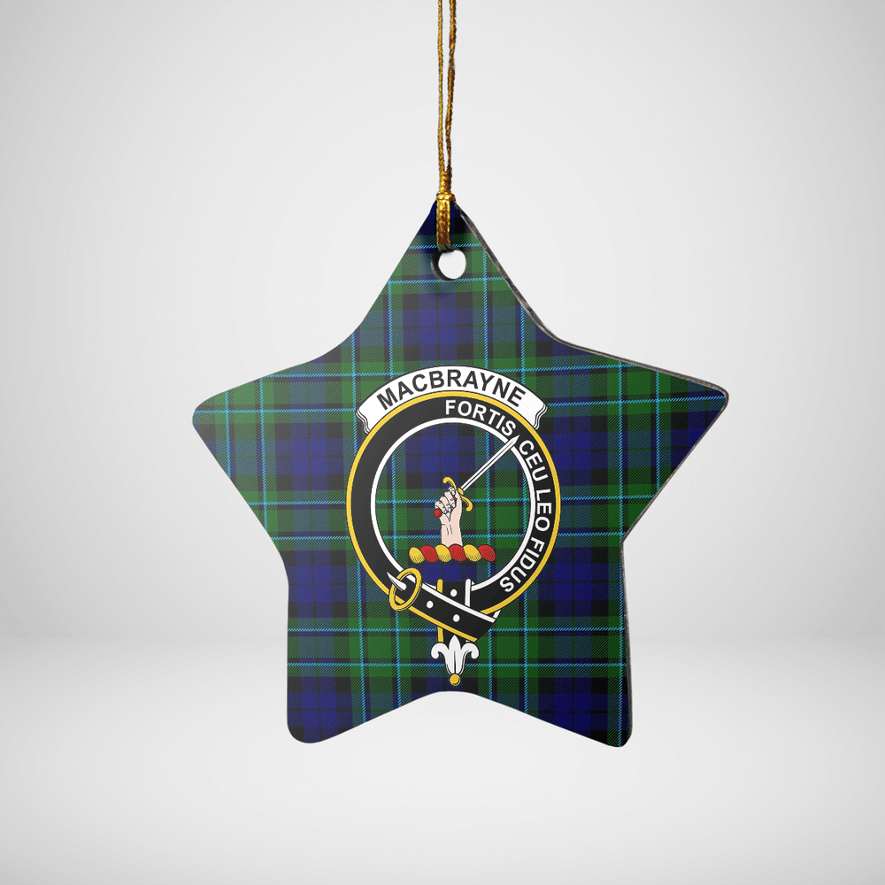 Clan MacCallum Modern Tartan Crest Star Ceramic Ornament DA61 MacCallum Modern Tartan Tartan Christmas   