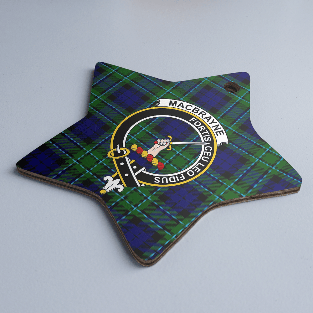 Clan MacCallum Modern Tartan Crest Star Ceramic Ornament DA61 MacCallum Modern Tartan Tartan Christmas   