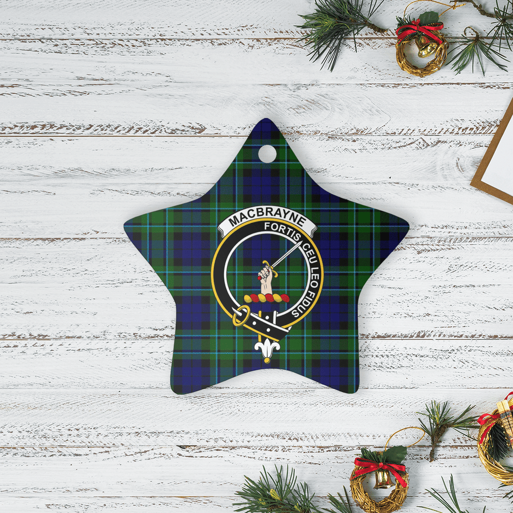 Clan MacCallum Modern Tartan Crest Star Ceramic Ornament DA61 MacCallum Modern Tartan Tartan Christmas   
