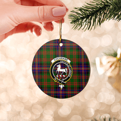 Clan Cochrane Modern Tartan Crest Round Ceramic Ornament ZA40 Cochrane Modern Tartan Tartan Christmas   