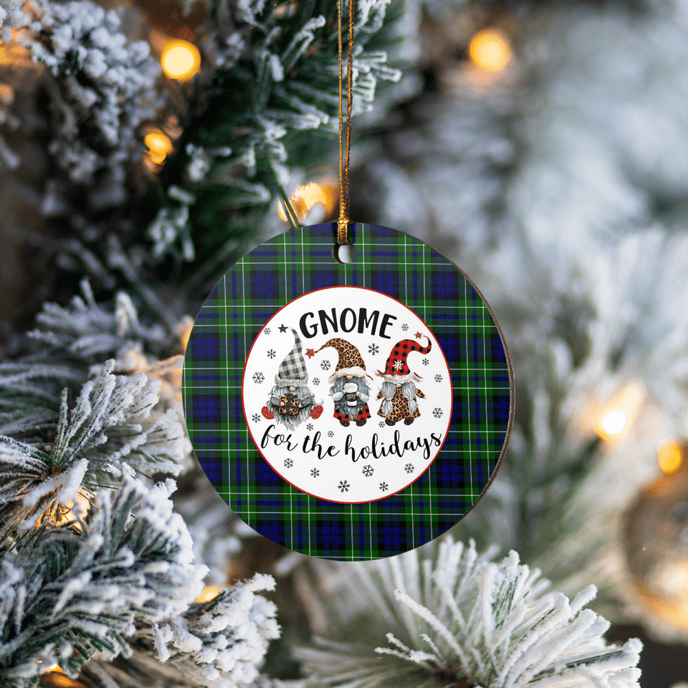 Clan MacNeil (of Colonsay) Tartan Tartan Crest Gnome Round Ceramic Ornament ET11 MacNeil (of Colonsay) Tartan Tartan Christmas   