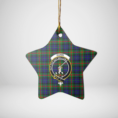 Clan Gunn Tartan Crest Star Ceramic Ornament BO85 Gunn Tartan Tartan Christmas   