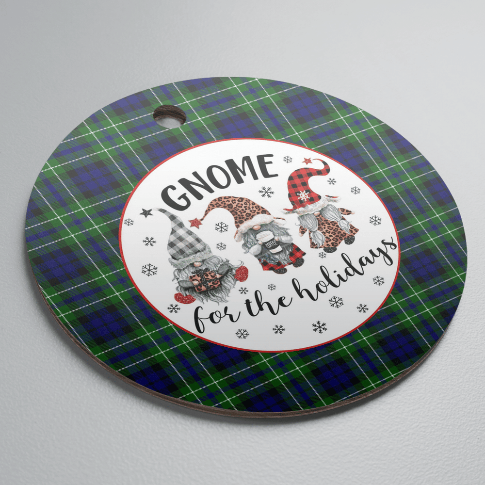 Clan MacNeil (of Colonsay) Tartan Tartan Crest Gnome Round Ceramic Ornament ET11 MacNeil (of Colonsay) Tartan Tartan Christmas   