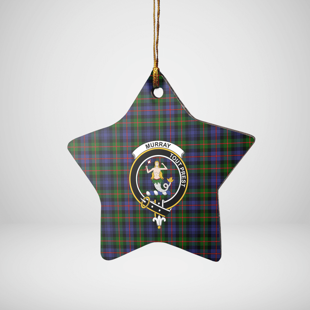 Clan Murray of Atholl Modern Tartan Crest Star Ceramic Ornament VZ98 Murray of Atholl Modern Tartan Tartan Christmas   