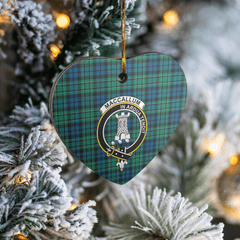 Clan MacCallum Ancient Tartan Crest Heart Ceramic Ornament MH75 MacCallum Ancient Tartan Tartan Christmas   