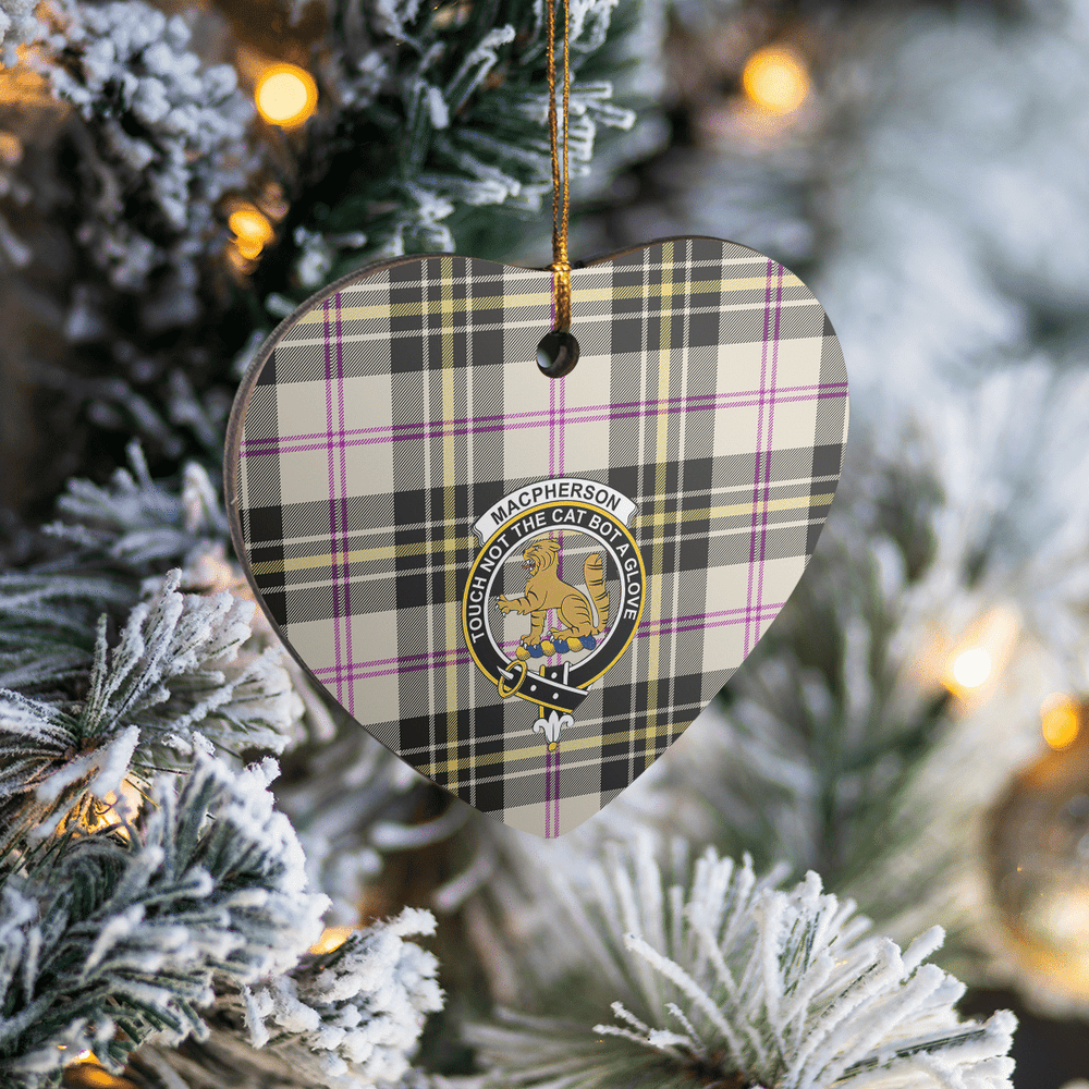 Clan MacPherson Dress Ancient Tartan Crest Heart Ceramic Ornament LE21 MacPherson Dress Ancient Tartan Tartan Christmas   
