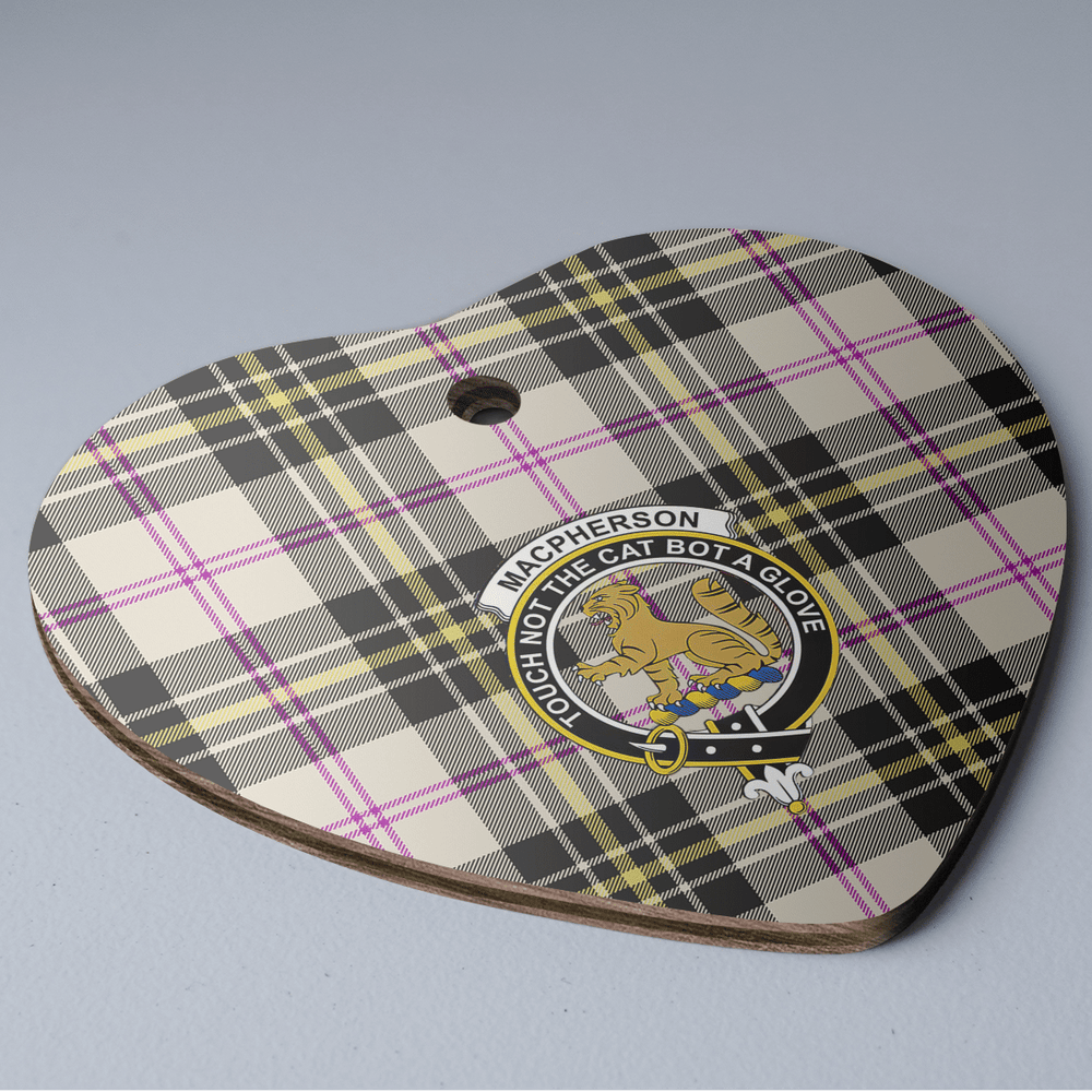 Clan MacPherson Dress Ancient Tartan Crest Heart Ceramic Ornament LE21 MacPherson Dress Ancient Tartan Tartan Christmas   