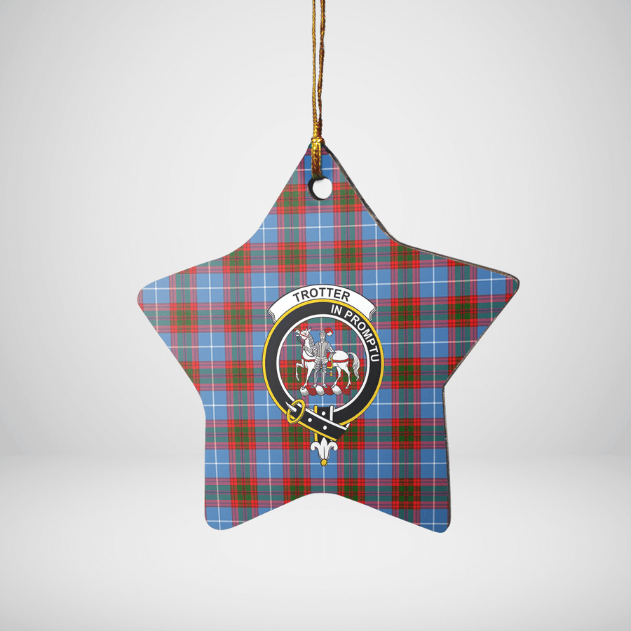 Clan Trotter Tartan Crest Star Ceramic Ornament WF71 Trotter Tartan Tartan Christmas   