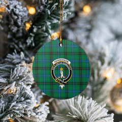 Clan Henderson Ancient Tartan Crest Round Ceramic Ornament NS99 Henderson Ancient Tartan Tartan Christmas   