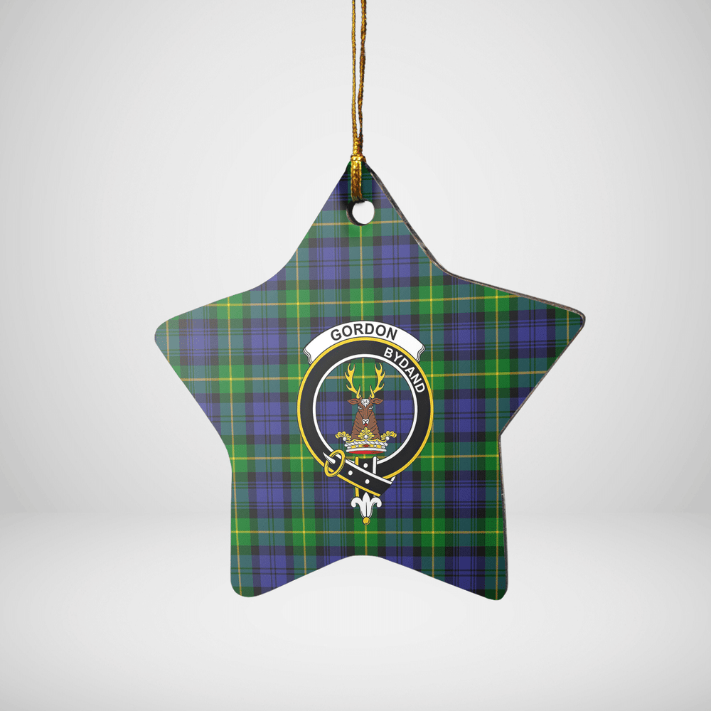 Clan Gordon Modern Tartan Crest Star Ceramic Ornament AR97 Gordon Modern Tartan Tartan Christmas   