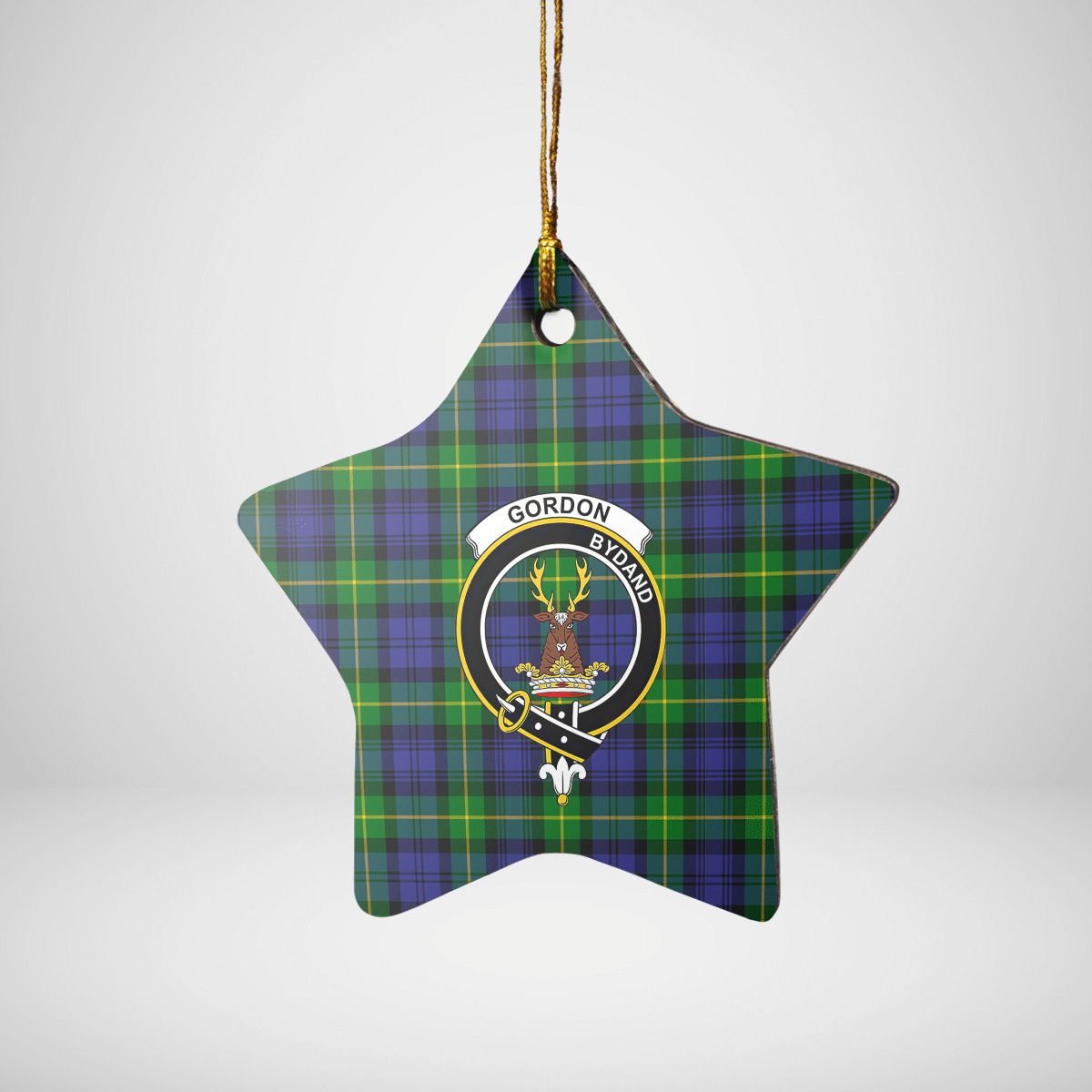 Clan Gordon Modern Tartan Crest Star Ceramic Ornament AR97 Gordon Modern Tartan Tartan Christmas   