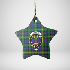 Clan Gordon Modern Tartan Crest Star Ceramic Ornament AR97 Gordon Modern Tartan Tartan Christmas   