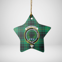 Clan MacArthur Ancient Tartan Crest Star Ceramic Ornament PX80 MacArthur Ancient Tartan Tartan Christmas   