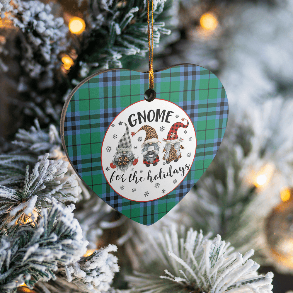 Clan Keith Ancient Tartan Tartan Crest Gnome Heart Ceramic Ornament QB13 Keith Ancient Tartan Tartan Christmas   