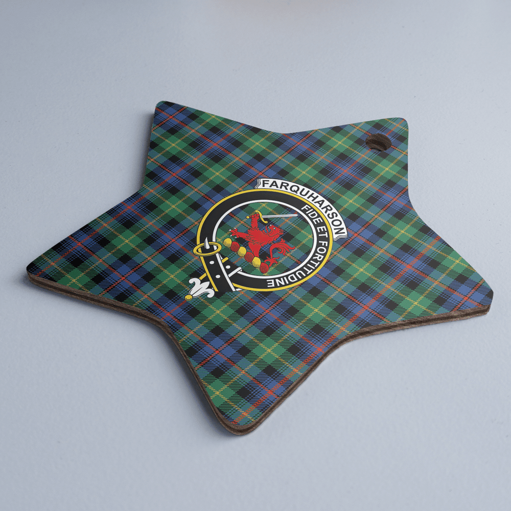 Clan Farquharson Ancient Tartan Crest Star Ceramic Ornament UN74 Farquharson Ancient Tartan Tartan Christmas   