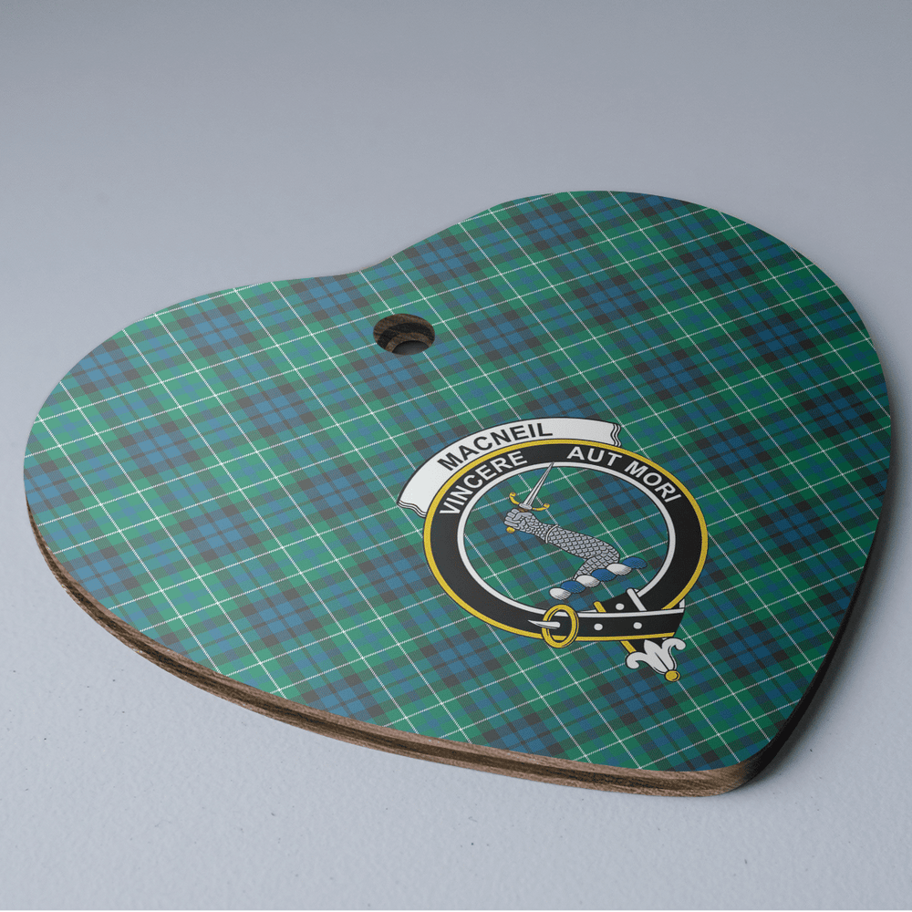 Clan MacNeill of Colonsay Ancient Tartan Crest Heart Ceramic Ornament MP82 MacNeill of Colonsay Ancient Tartan Tartan Christmas   