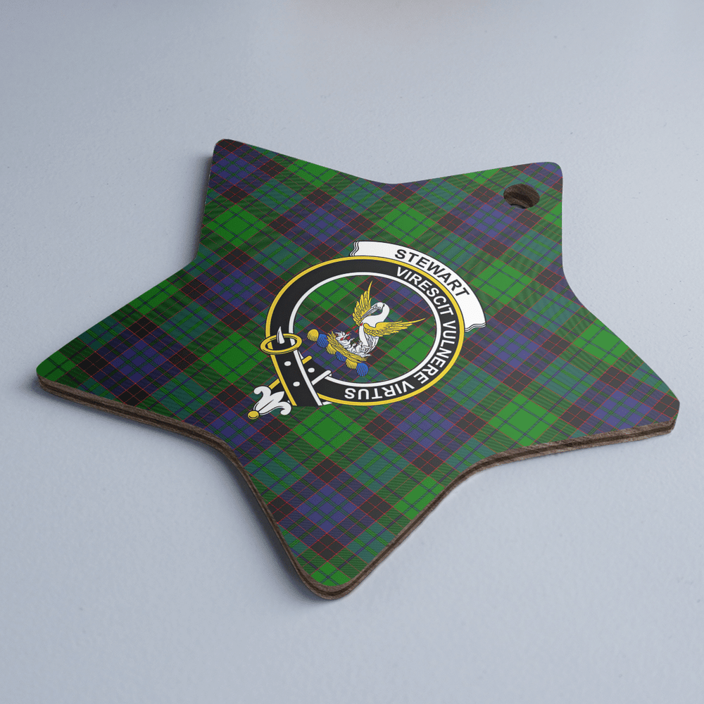 Clan Stewart Old Modern Tartan Crest Star Ceramic Ornament ES89 Stewart Old Modern Tartan Tartan Christmas   