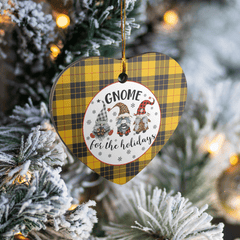 Clan MacLeod of Lewis Ancient Tartan Tartan Crest Gnome Heart Ceramic Ornament UY58 MacLeod of Lewis Ancient Tartan Tartan Christmas   