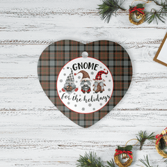 Clan MacLaren Weathered Tartan Tartan Crest Gnome Heart Ceramic Ornament MQ25 MacLaren Weathered Tartan Tartan Christmas   