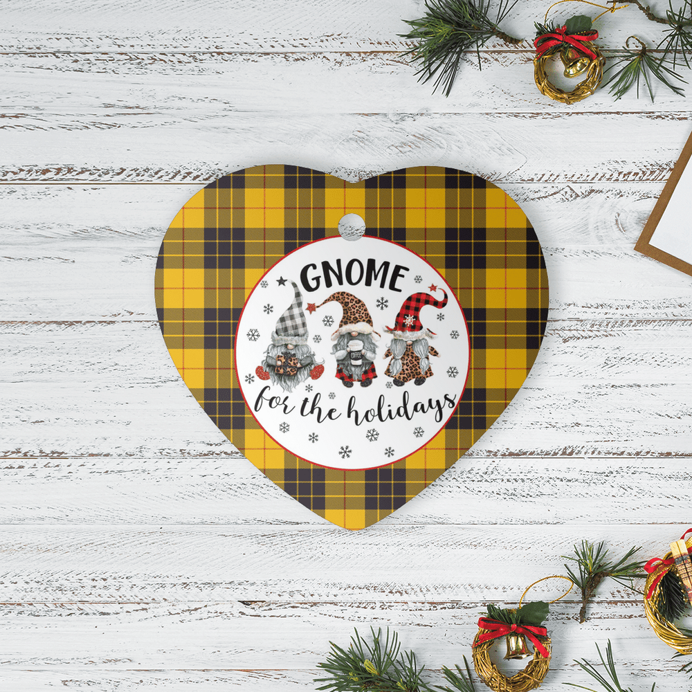 Clan MacLeod of Lewis Ancient Tartan Tartan Crest Gnome Heart Ceramic Ornament UY58 MacLeod of Lewis Ancient Tartan Tartan Christmas   