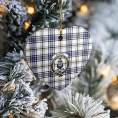 Clan Hannay Tartan Crest Heart Ceramic Ornament GY89 Hannay Tartan Tartan Christmas   
