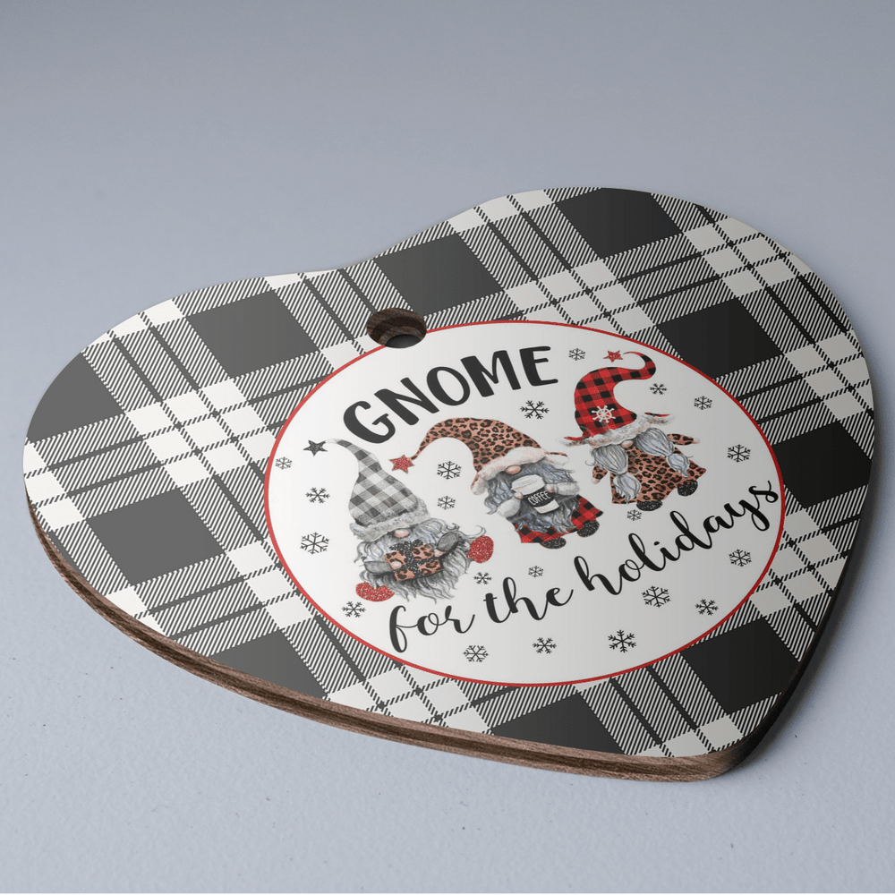 Clan MacFarlane Black & White Ancient Tartan Tartan Crest Gnome Heart Ceramic Ornament DA37 MacFarlane Black & White Ancient Tartan Tartan Christmas   