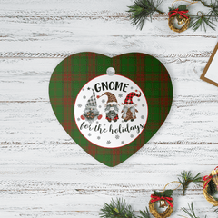 Clan Maxwell Hunting Tartan Tartan Crest Gnome Heart Ceramic Ornament WV31 Maxwell Hunting Tartan Tartan Christmas   