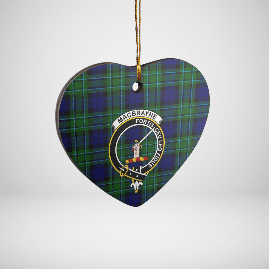Clan MacCallum Modern Tartan Crest Heart Ceramic Ornament KS61 MacCallum Modern Tartan Tartan Christmas   