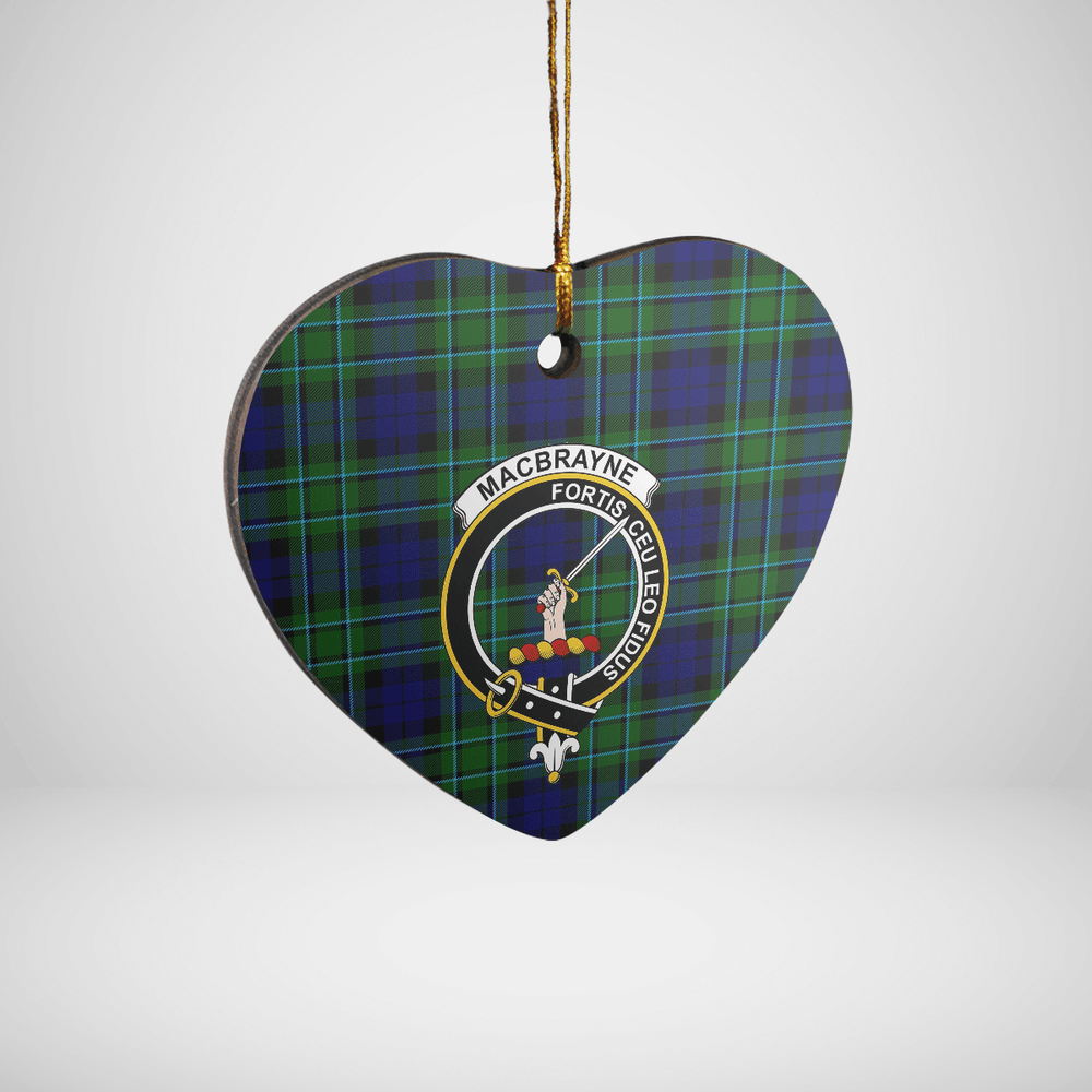 Clan MacCallum Modern Tartan Crest Heart Ceramic Ornament KS61 MacCallum Modern Tartan Tartan Christmas   