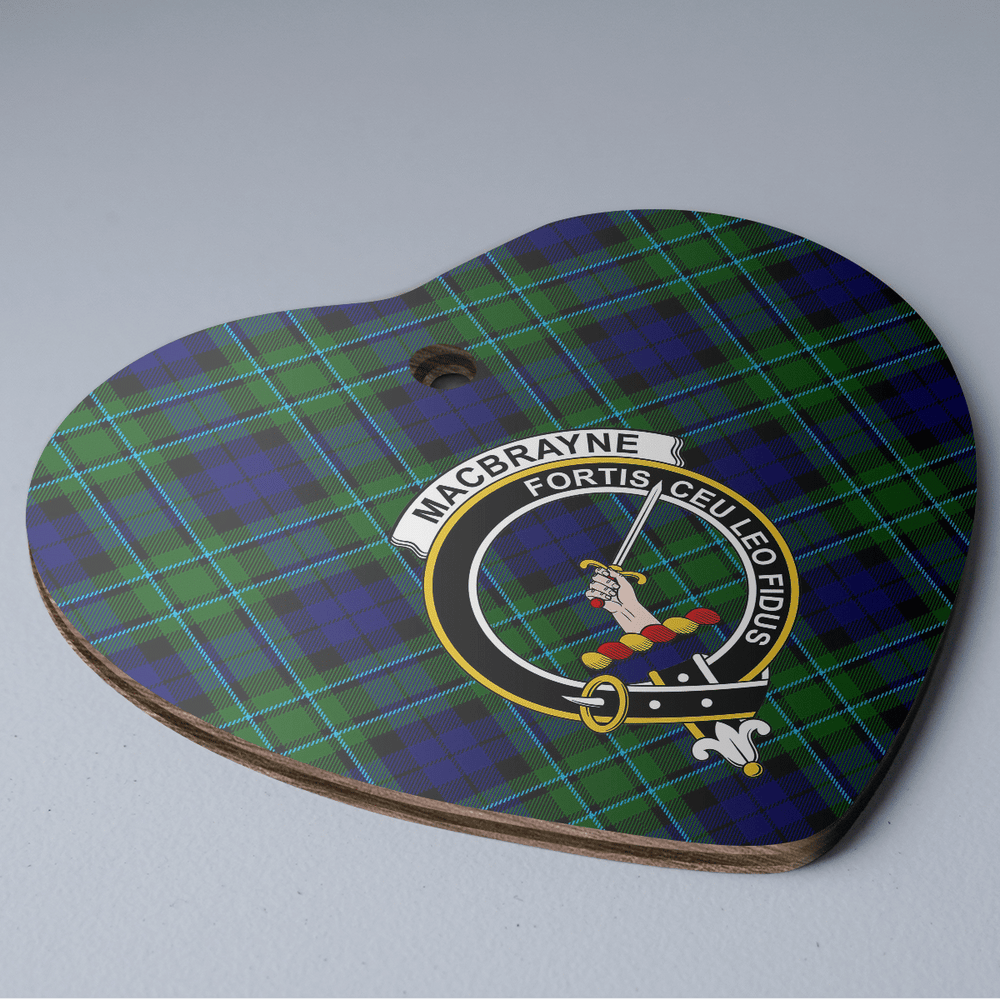Clan MacCallum Modern Tartan Crest Heart Ceramic Ornament KS61 MacCallum Modern Tartan Tartan Christmas   