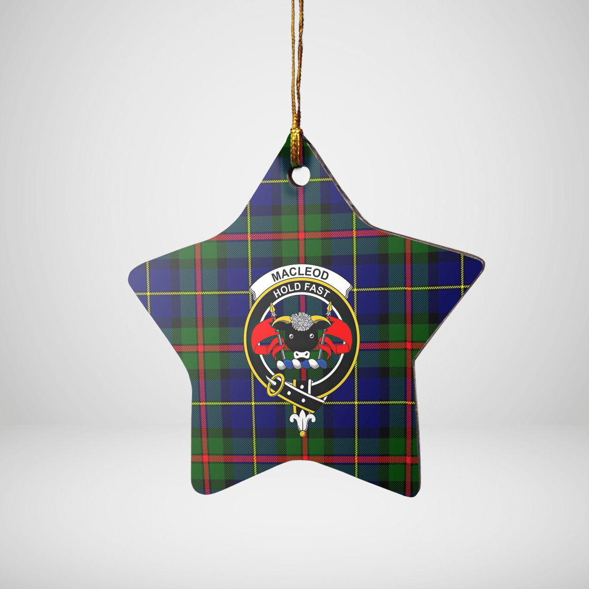 Clan MacLeod of Harris Modern Tartan Crest Star Ceramic Ornament PW94 MacLeod of Harris Modern Tartan Tartan Christmas   