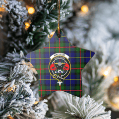 Clan MacLeod of Harris Modern Tartan Crest Star Ceramic Ornament PW94 MacLeod of Harris Modern Tartan Tartan Christmas   