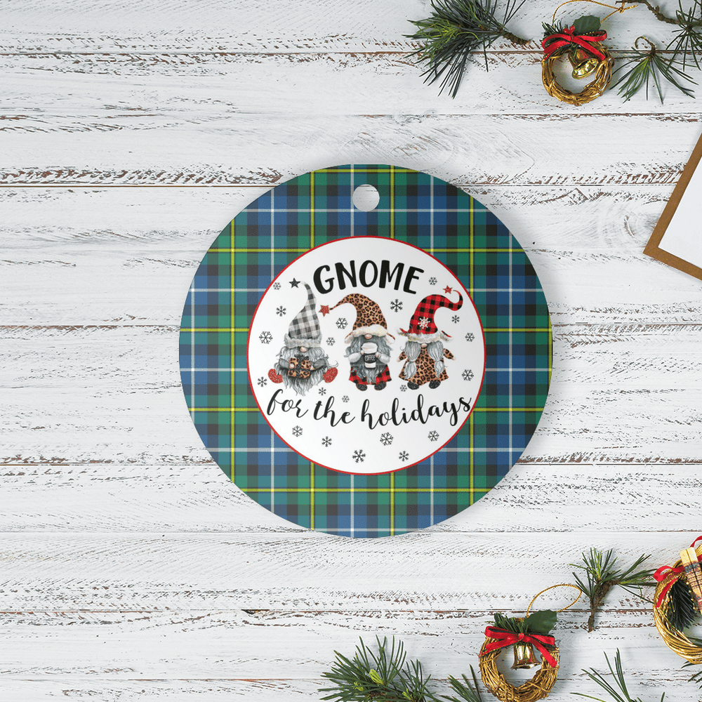 Clan MacNeill of Barra Ancient Tartan Tartan Crest Gnome Round Ceramic Ornament LS84 MacNeill of Barra Ancient Tartan Tartan Christmas   